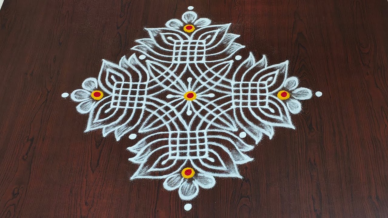 Dhanurmasam geethala muggulu|6dots padi kolams|pongal kolams|easy sankranti muggulu#Rang Kaa Rangoli
