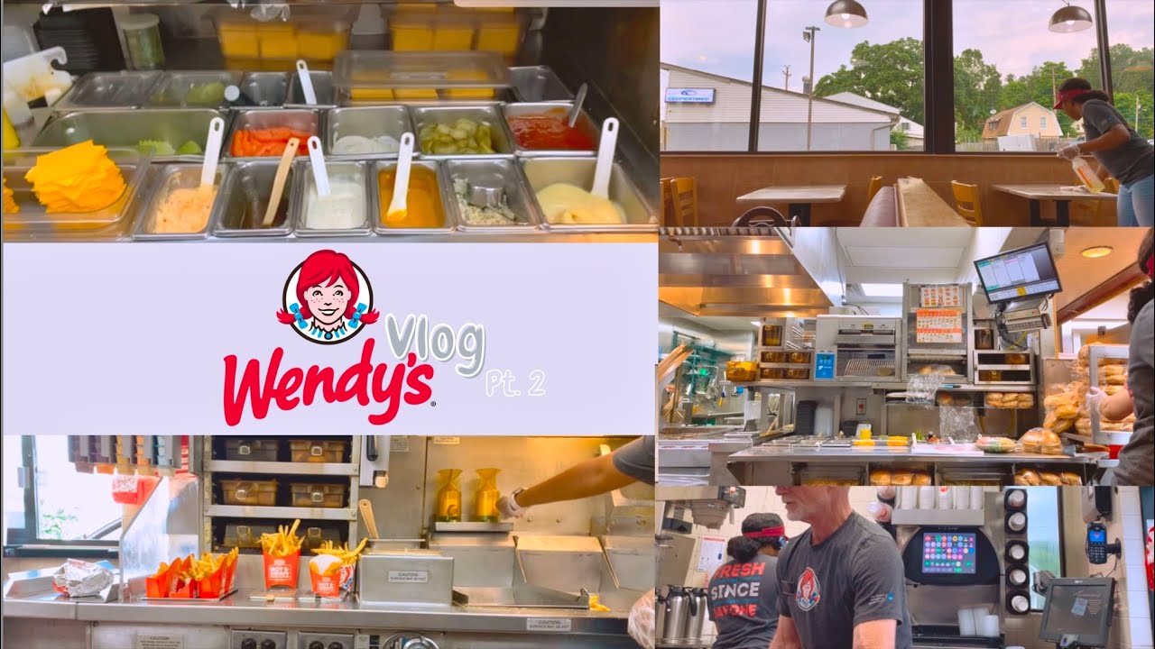 REALISTIC Day in a life of a fast food worker (WENDY'S WORK VLOG PT. 2)