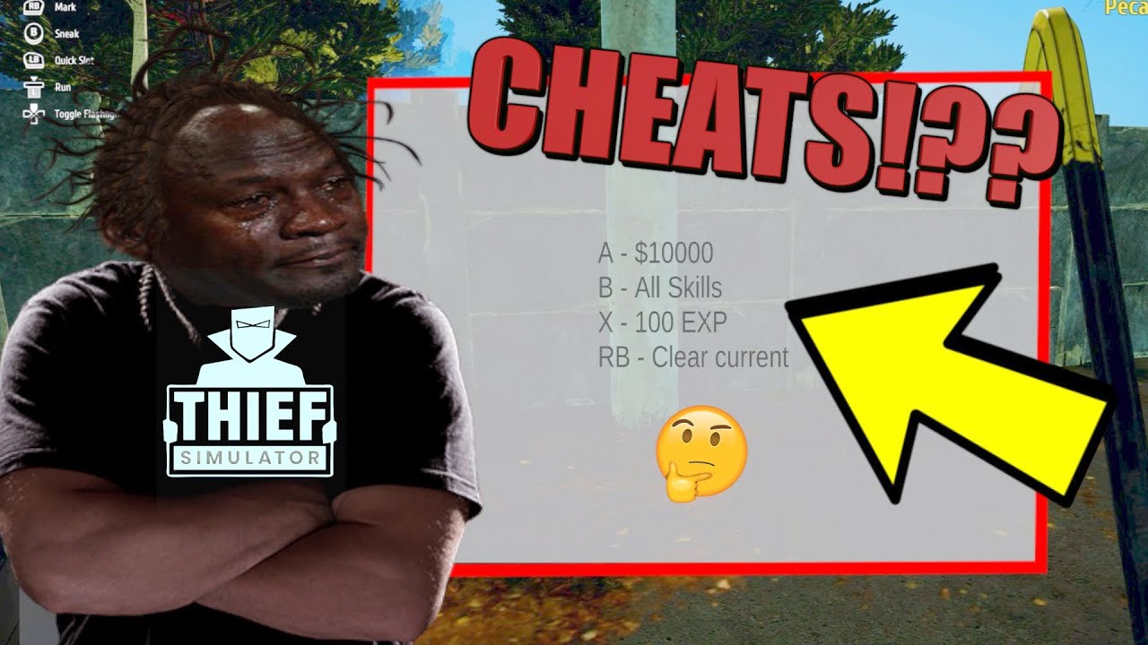 ACCIDENTALLY FOUND CHEAT CODES IN THE GAME!?!? ( THIEF SIMULATOR)