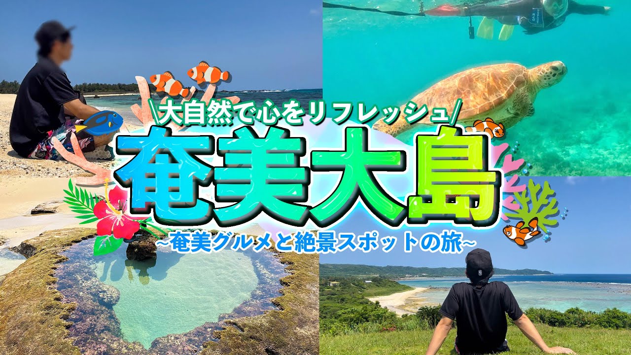 【奄美の絶景】奄美ブルーの景色と奄美グルメが最高で感動が止まらない！✨｜人生に疲れたら奄美大島の自然に癒されよう｜奄美大島vlog