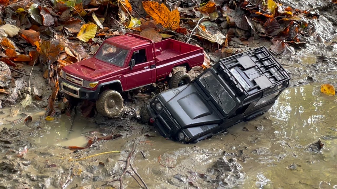 RC Toyota 4x4 MN82 VS Land Rover 4x4 MN90