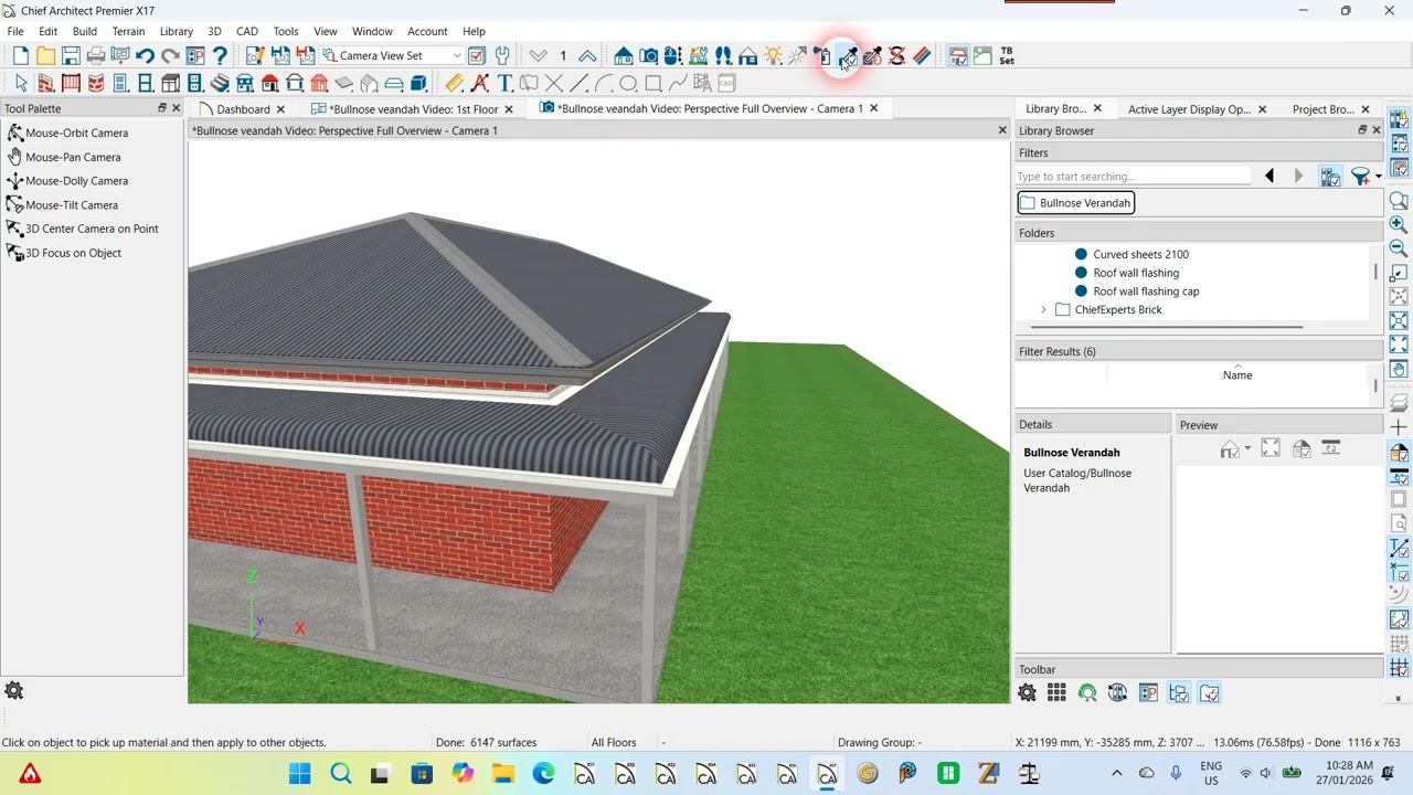 Bullnose veranda AU Chief Architect