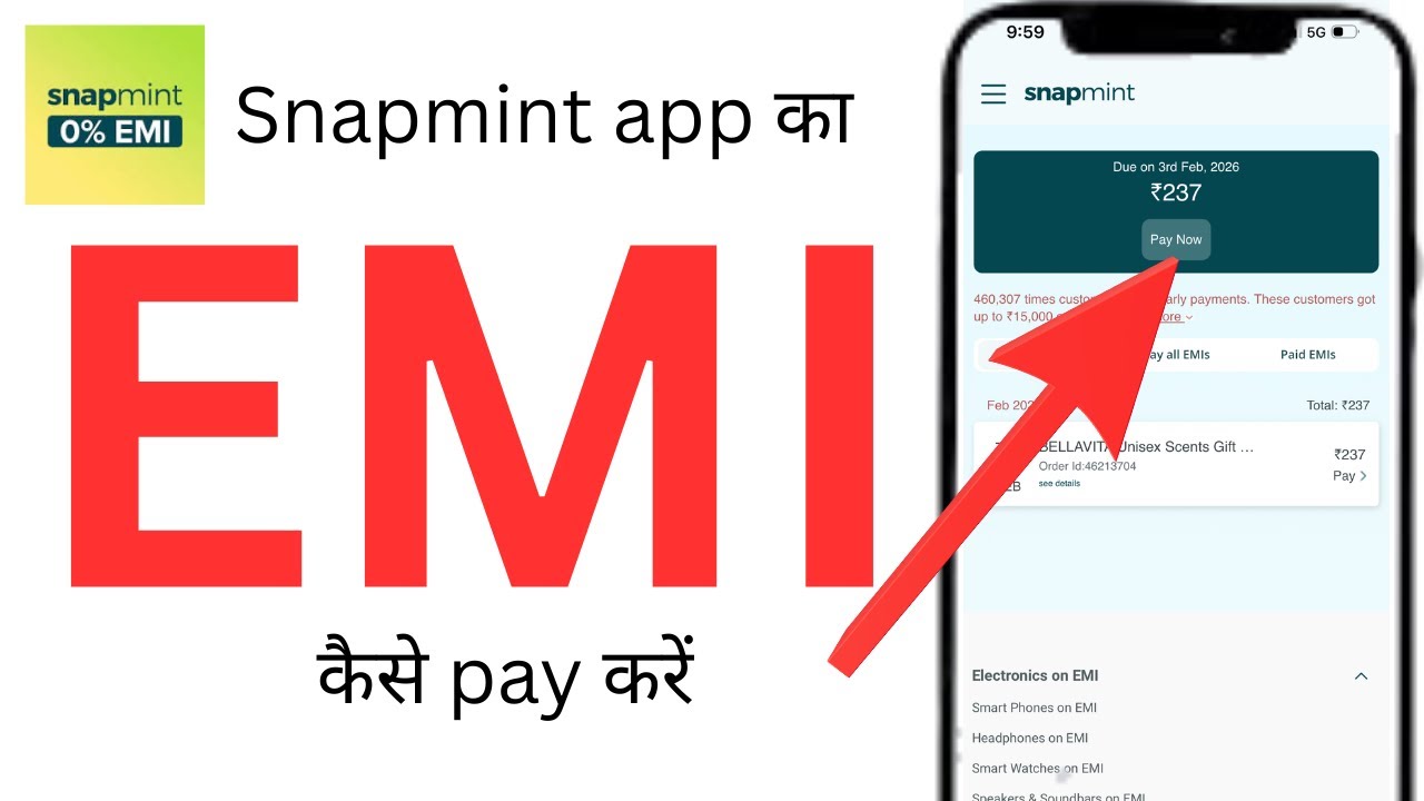 snapmint emi payment kaise kare| snapmint ki emi kaise bhare| how to pay emi in snapmint| snapmint e