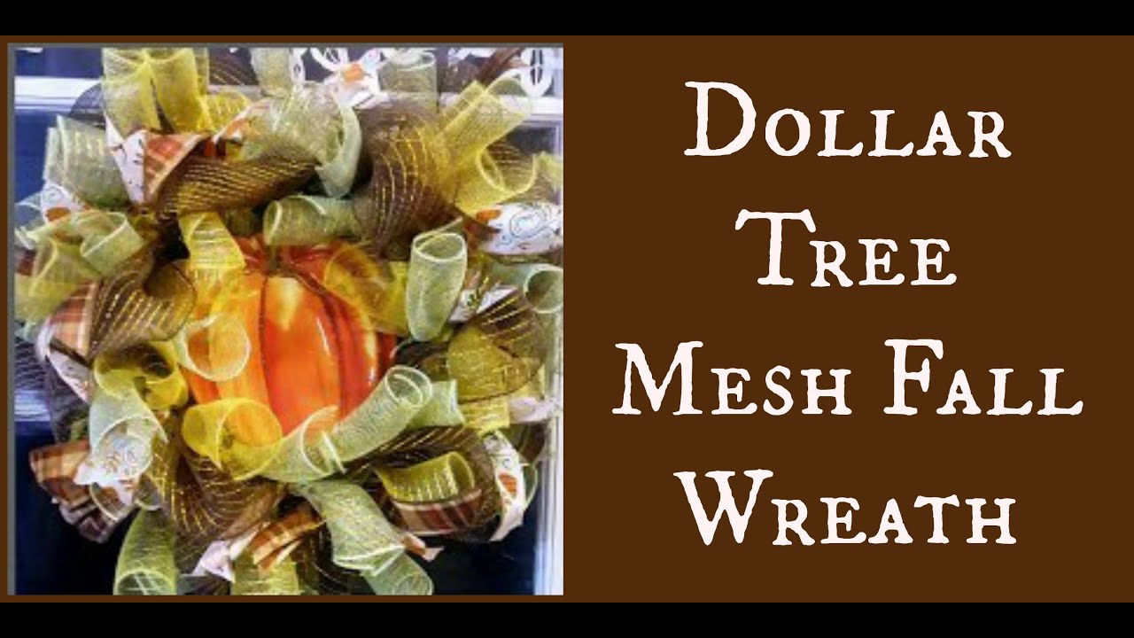 Dollar Tree Mesh Fall Wreath