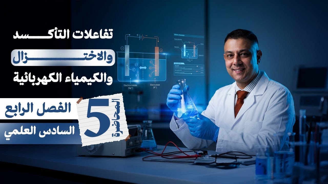 الفصل الرابع| المحاضرة 5| الكيمياء الكهربائية| العوامل المؤكسدة والمختزلة بأبسط طريقة| السادس العلمي