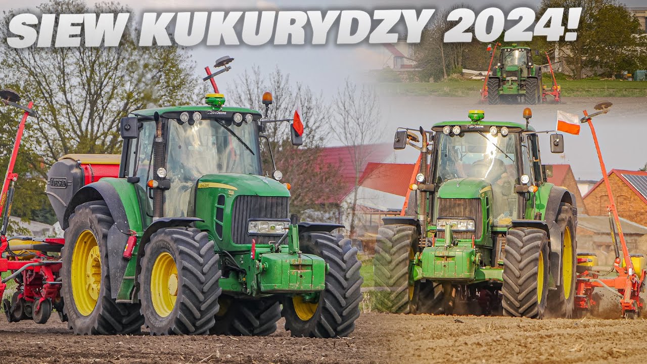 Oporowy Siew Kukurydzy 2024💪John Deere vs Vaderstad 🔥Usługi Rolnicze Wojciech Bąk