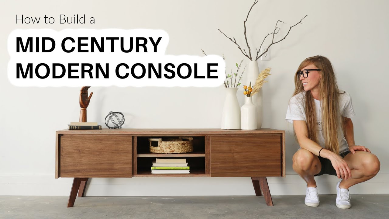 How to Build a Mid Century Modern Console Cabinet