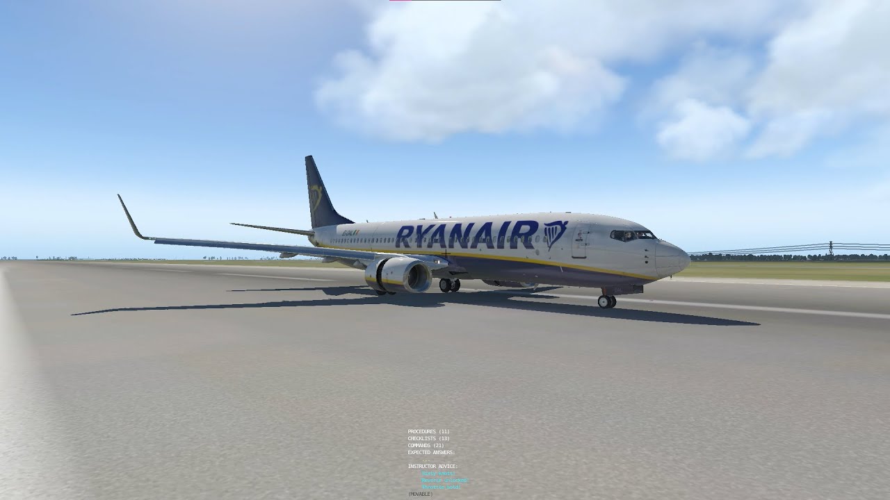 Ryanair Landing and taxi || Boeing 737-800 || X-Plane