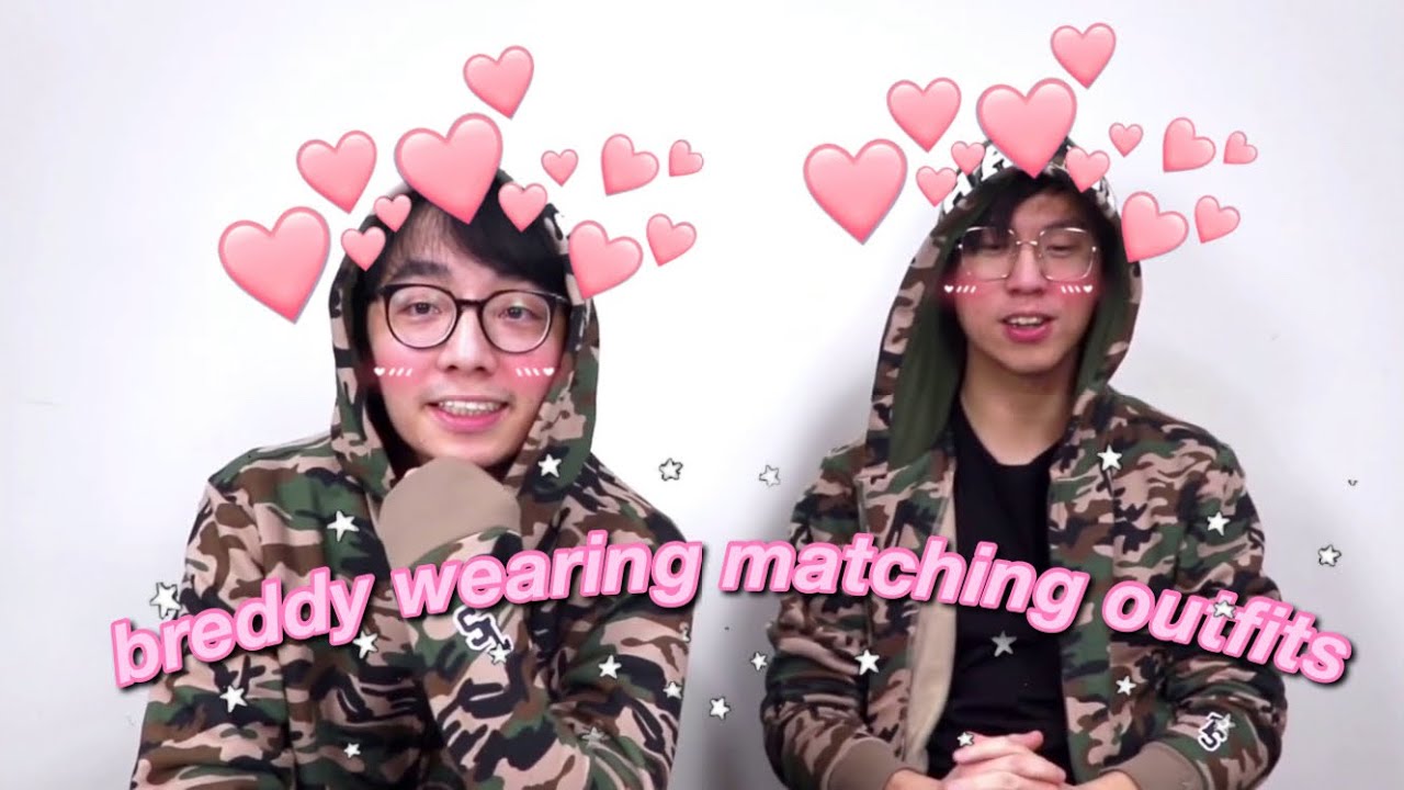 Twosetviolin/breddy moments wearing there cute merch|brett and eddy wearing matching outfits/clothes