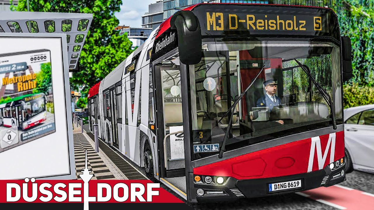 OMSI 2 DÜSSELDORF: Auf der METROBUS-Linie 3 im Solaris IV | das schiefe Haus | Bus Simulator