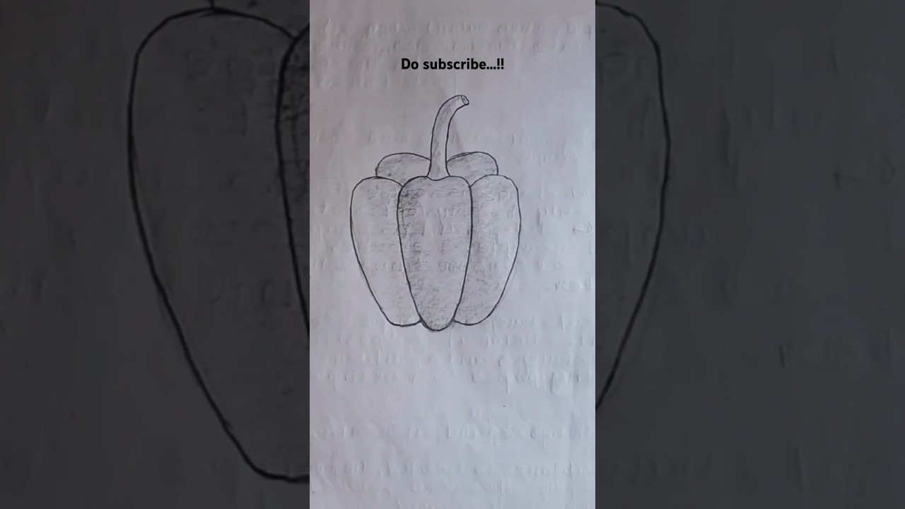Easy Capsicum Drawing #ytshorts