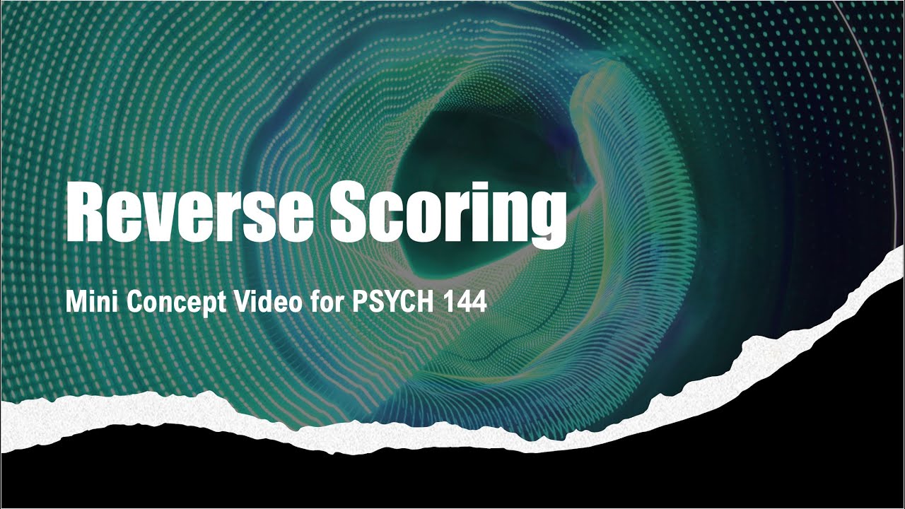 Reverse Scoring Conceptual Video