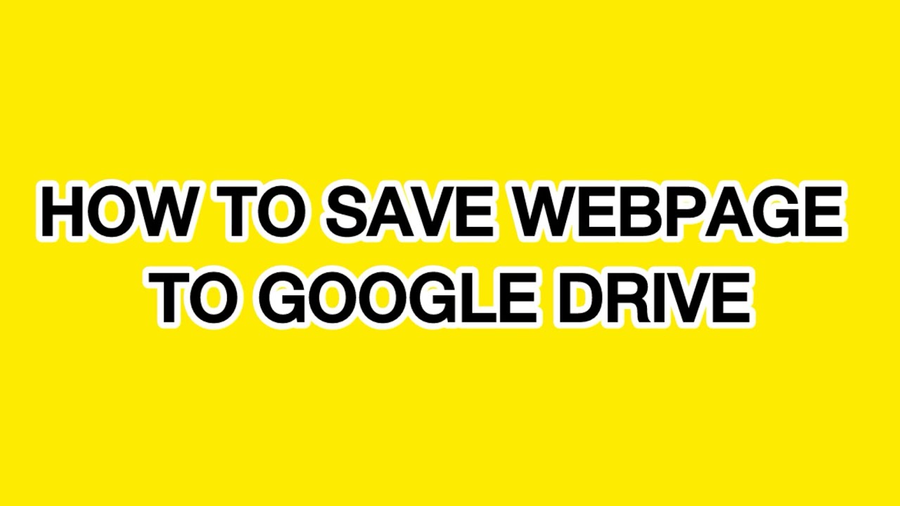How to save webpage on Google Drive using Google Apps Script