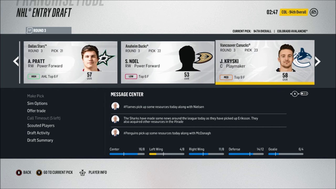 2018 ENTRY DRAFT - NHL 18 - Testing The New Draft - Ep. 1
