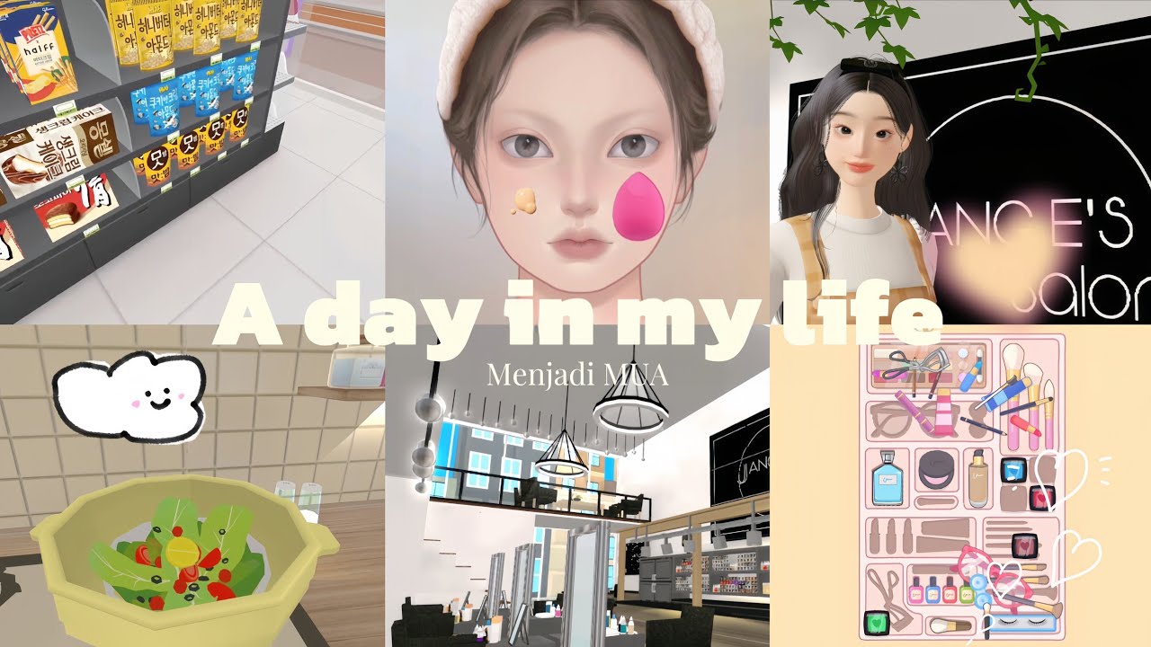 ⸼۫ৎ፝֟੭ ֵ💄 A DAY IN MY LIFE menjadi make up artist | zepeto vlog