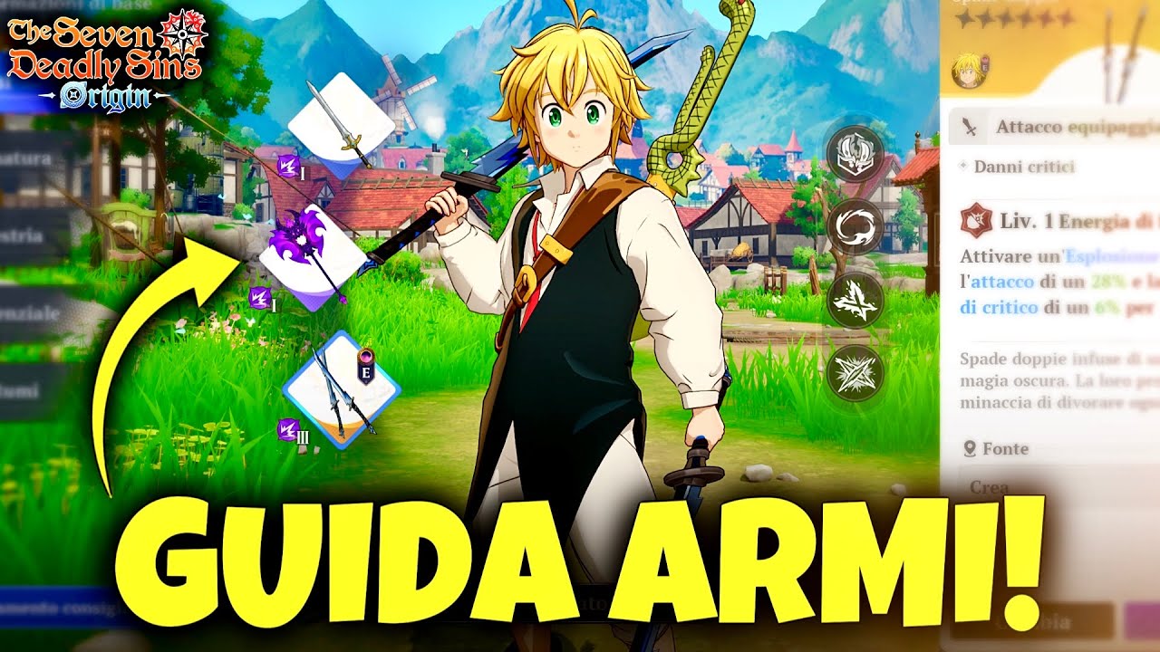 WEAPONS/ELEMENTS AND MASTERIES GUIDE for 7DS ORIGIN! - Seven Deadly Sins Origin ITA