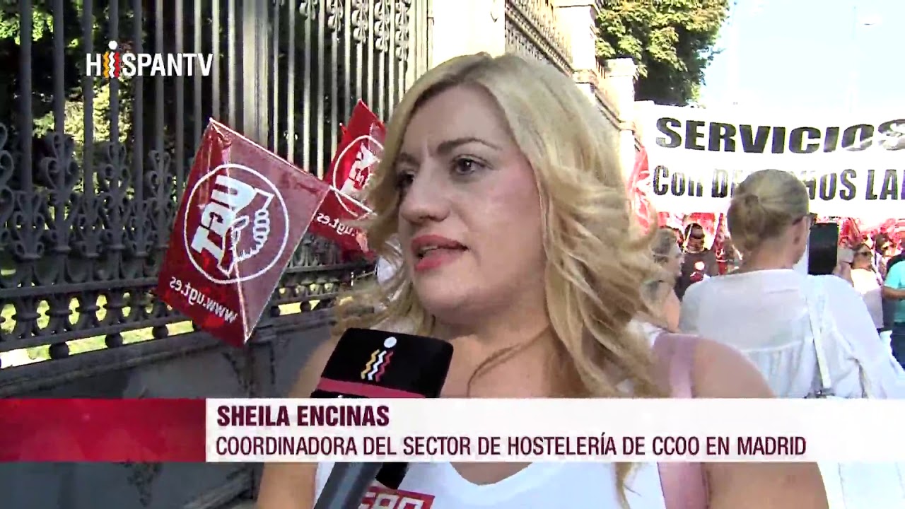 Sindicatos españoles protestan en el Día Mundial del Turismo