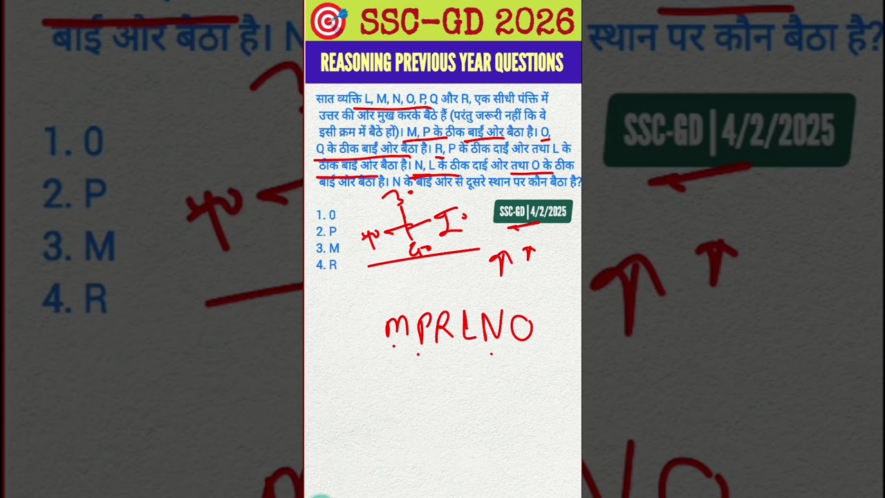 ssc gd reasoning previous year questions | reasoning #3 | ssc gd reasoning