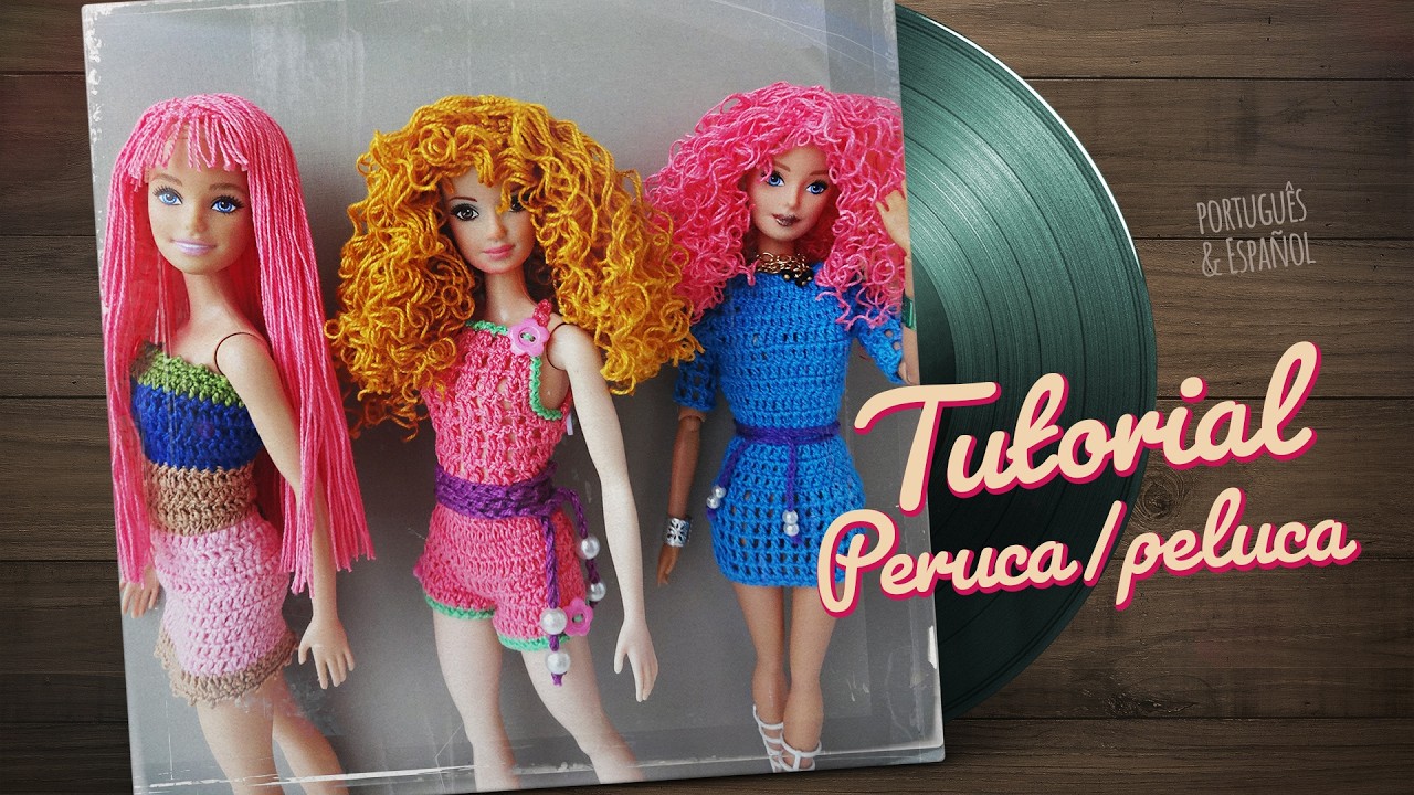Mais um jeito de fazer cabelo/peruca para Barbie (Passo a Passo) 👩🏼‍🦱✂️