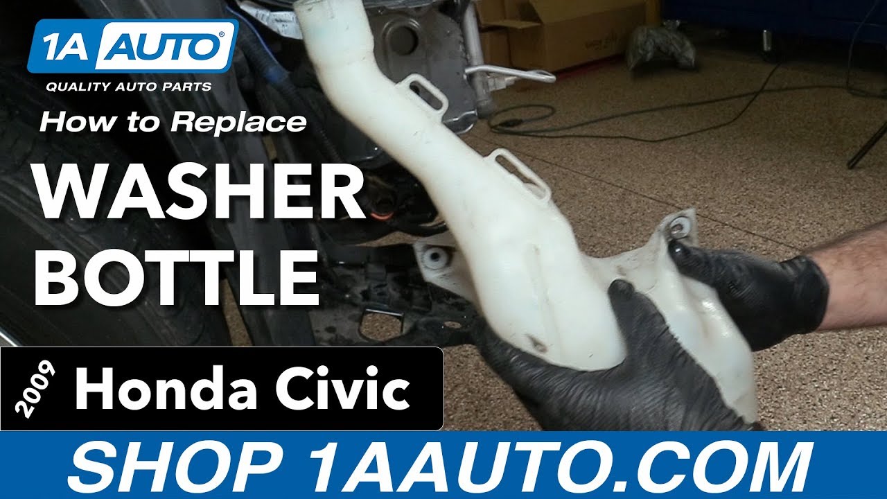 Как заменить бачок омывателя Honda Civic 05-11