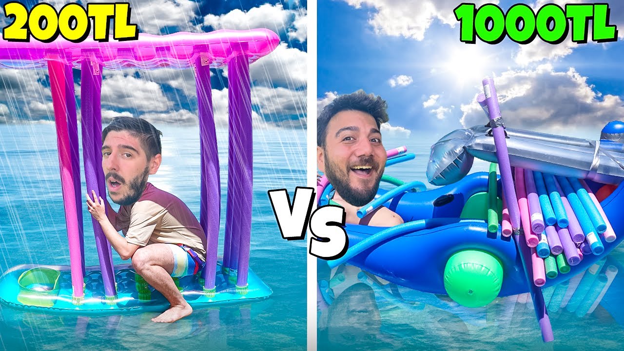 *Ucuz Orta PAHALI* YÜZEN EVDEN SON ÇIKAN KAZANIR! HAVUZ CHALLENGE