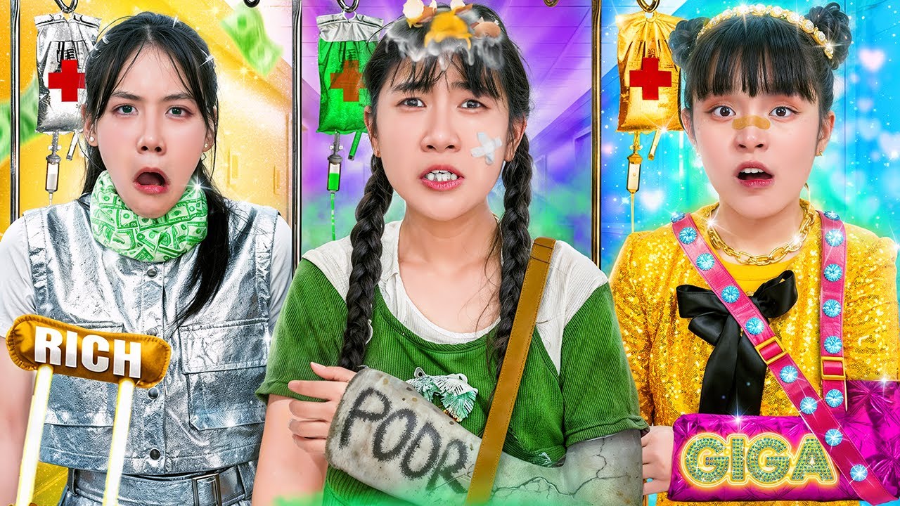 ¡Doctor Falso Es Un Ladrón! Chica Pobre Vs Rica Vs Mega Rica En El Hospital