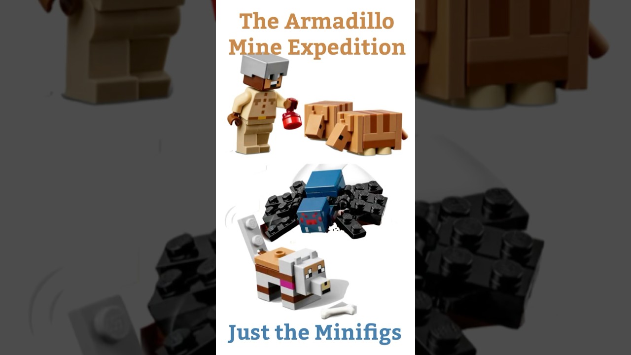 All the Minifigures from The Armadillo Mine Expedition LEGO Minecraft Set 21269 #minecraft #lego