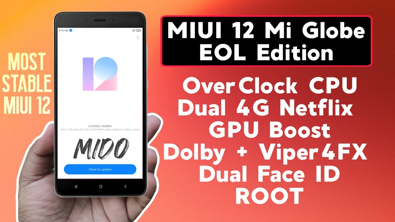 Mi Globe EOL Edition for Redmi Note 4 | MOST Stable MIUI 12 for Mido | Best for Daily Driver