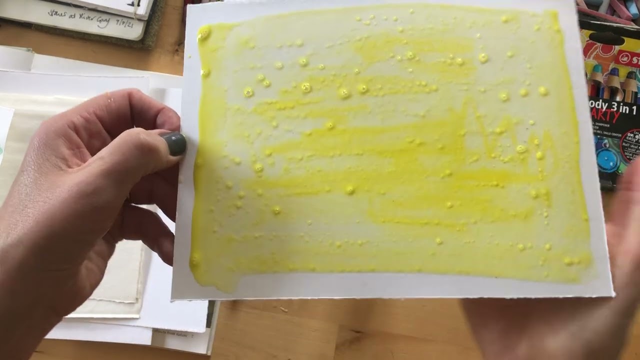 Colour wash and line drawing 