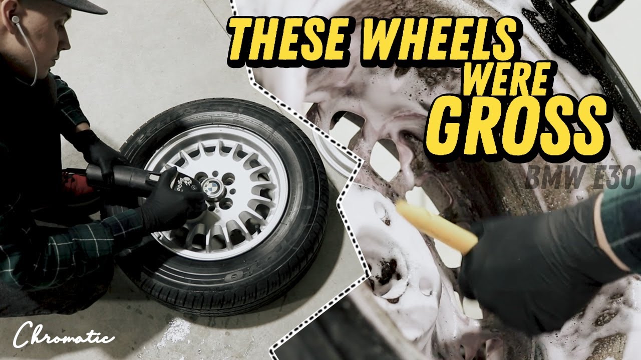 These Classic BMW E30 Wheels Were A DISASTER! Satisfying Auto Detailing!