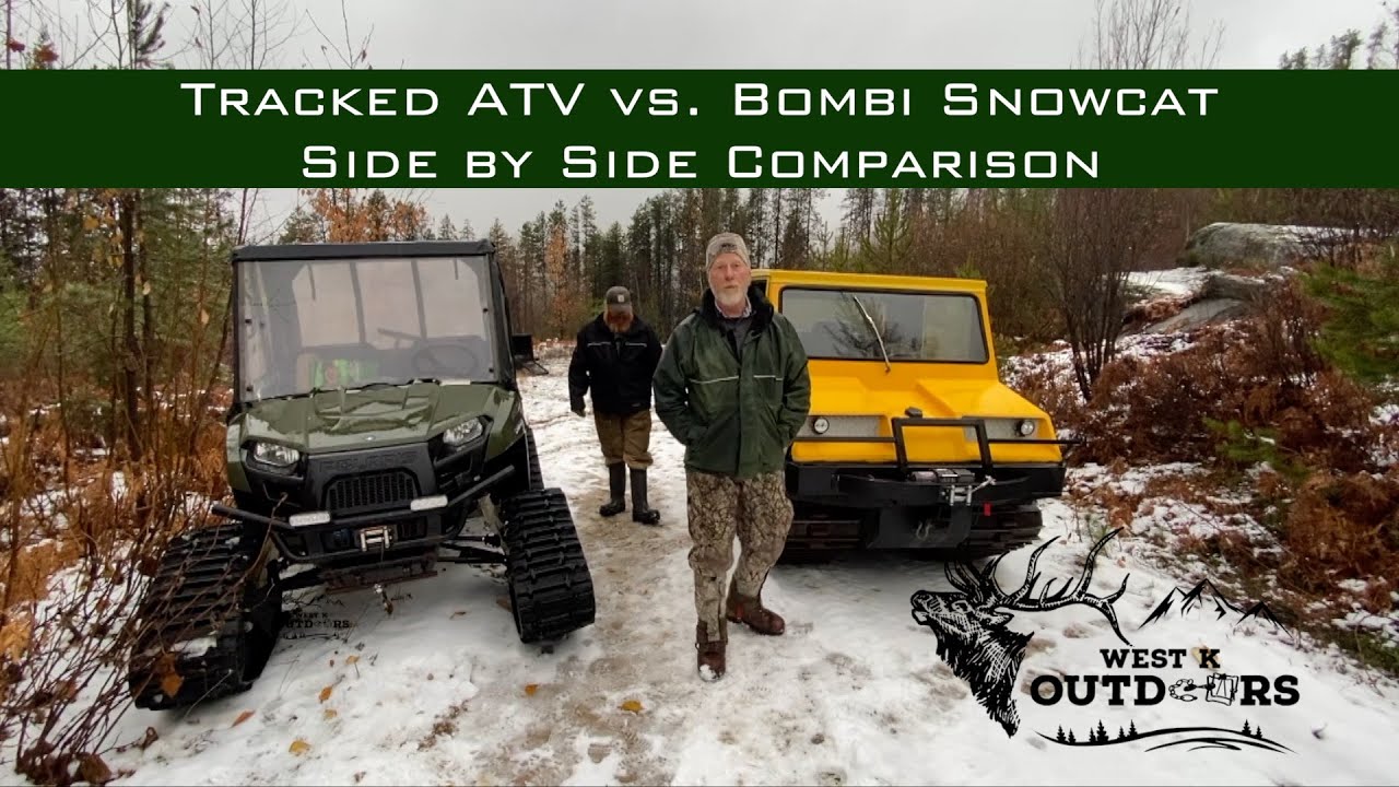 Гусеничный квадроцикл против снегохода Bombi — сравнение бок о бок | Телеканал West K Outdoors, 2...