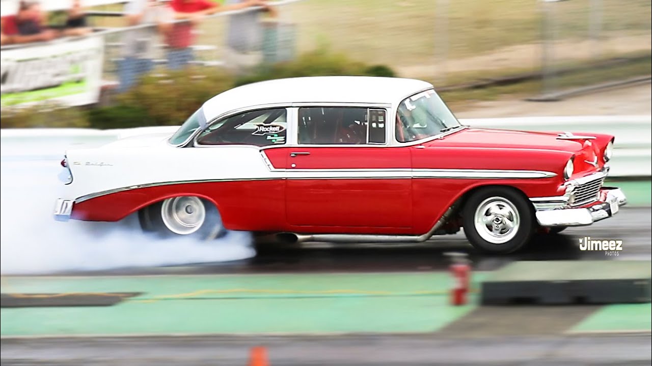 PRO RAT! 555CI TWIN TURBO! 7 SEC! GLENN HUNTER'S '56 BELAIR! '15 HOT ROD DRAG WEEK!