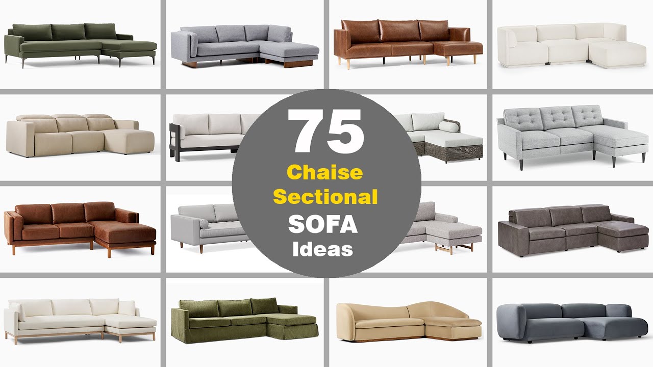 75 Chaise Sectional Sofa Ideas 2024 // Types of Sofas // Home Furniture Ideas