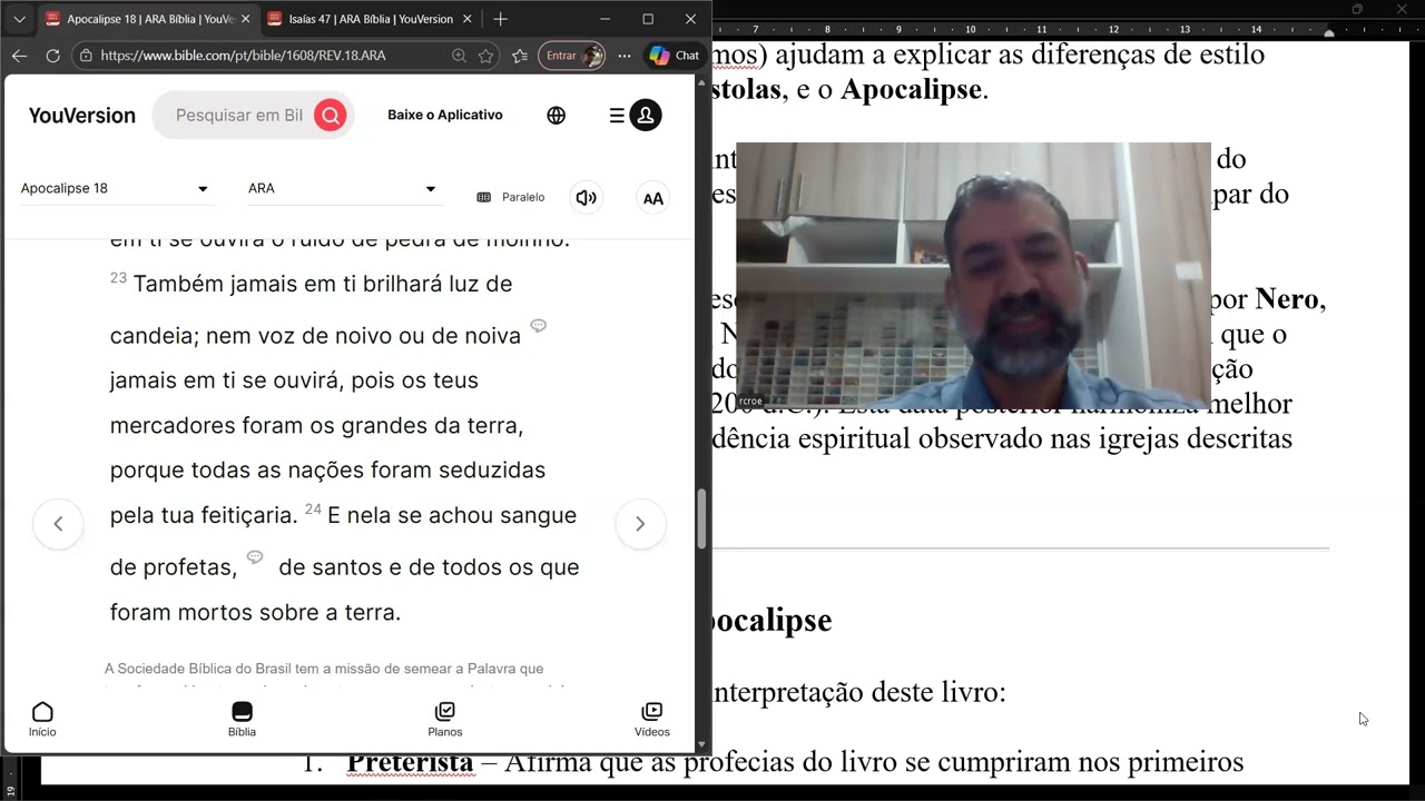 APOCALIPSE - O LIVRO DAS REVELAÇÕES - Capítulo 18 versos 21 a 24 e Capítulo 19 versos 01 a 10