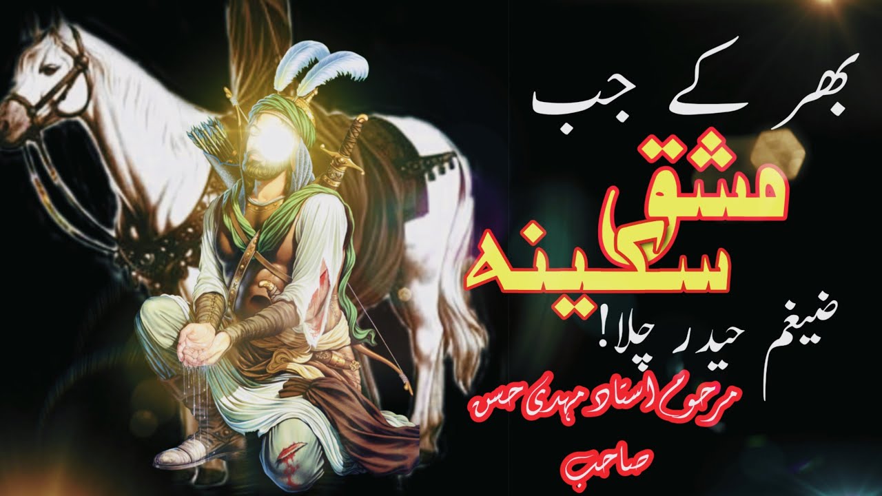 Bhar ke jab mashqe Sakina zaighame Haider chala |Marhoom Ustad Mehdi Hasan sb| 1980's Audio