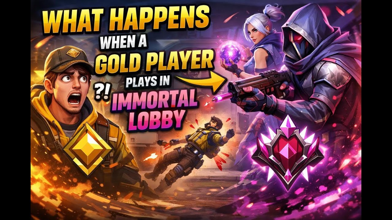WHEN A GOLD PLAYER PLAYSS IN IMMORTAL LOBBY | #valorant