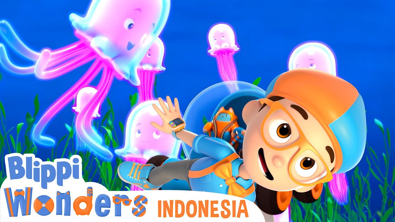 Berenang bersama Ubur-ubur 🪼🌊 | Blippi Wonders Indonesia | Kartun Petualangan Anak