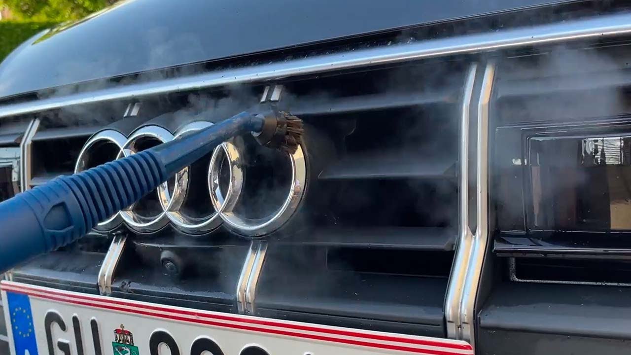 Insektenreste am Auto ohne Chemie entfernen - EV ATLANTIS Trockendampfreiniger