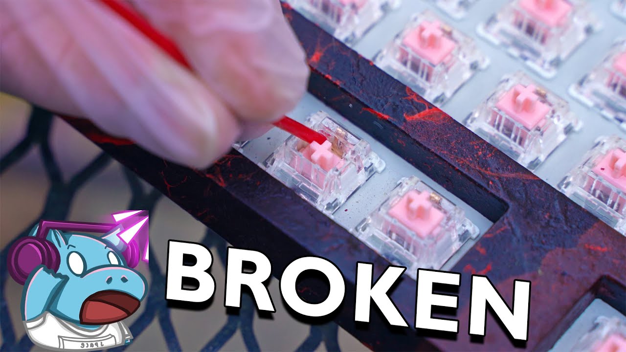 I BROKE my PewDiePie Keyboard with Spray lube - I try and fix it. [Voice Reveal]