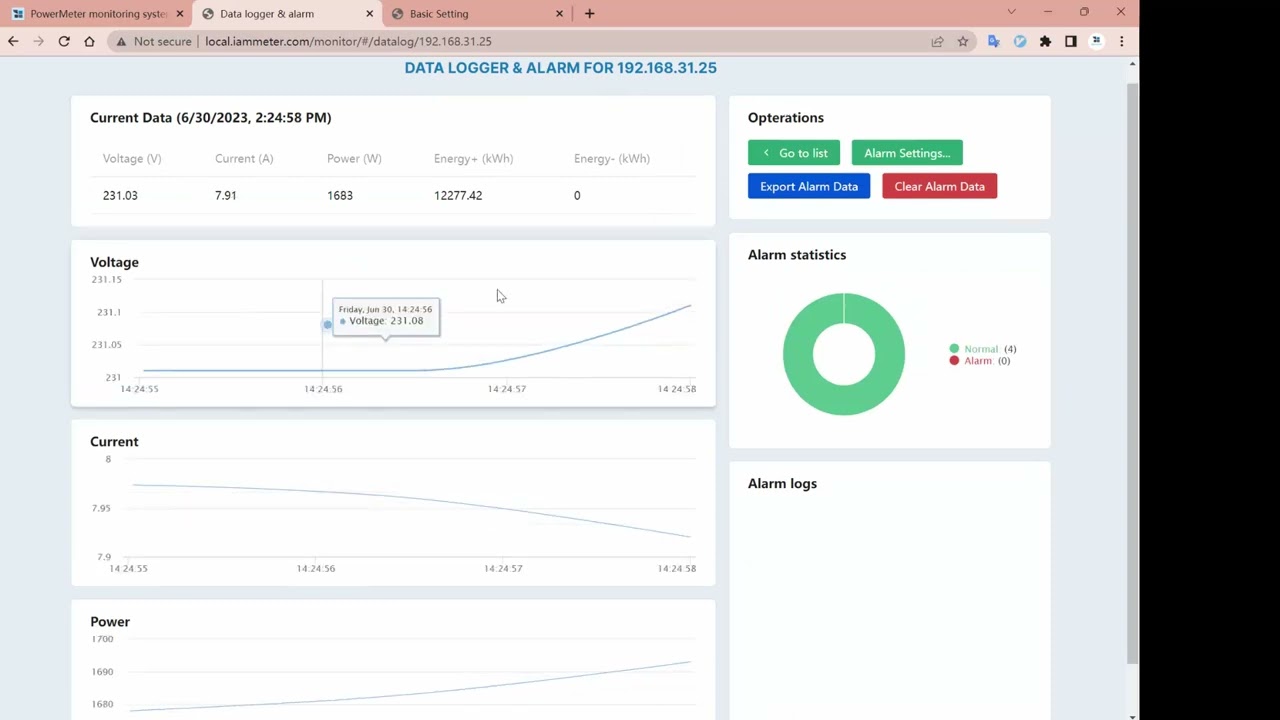 Refresh the instant reading of the WiFi energy meter (@IAMMETER) in the same WLAN