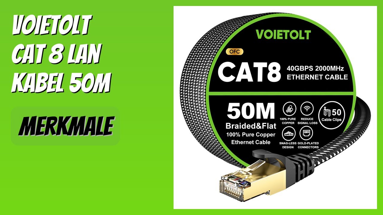 BEWERTUNG (2026): VOIETOLT Cat 8 Lan Kabel 50M. Infos