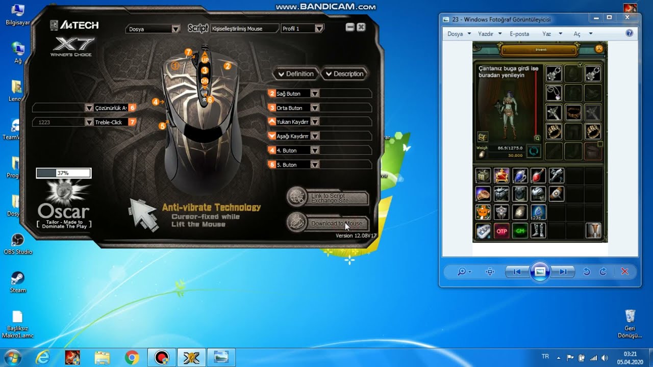 Kalkan Takma Macro Ayarı  x7 Mouse #MacroTV