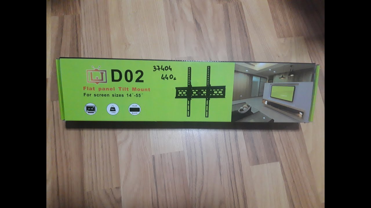Montaža TV postolja / Installation Flat panel tilt mount D02 for screen sizes 14