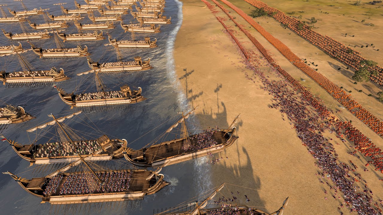 MASSIVE NAVAL LANDING - Total War ROME 2