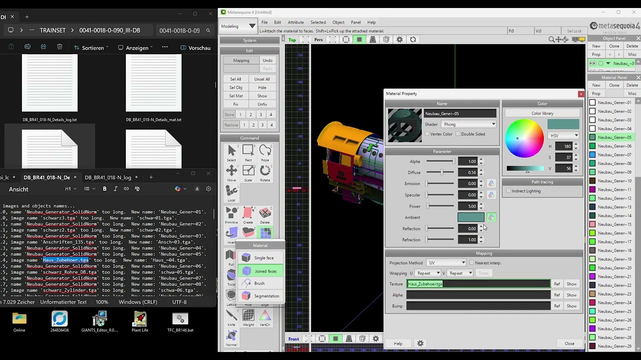 MSTS Modelle ins 3d-Modellbahn Studio/3d Train Studio Schritt 3 Grafiken zuordnen