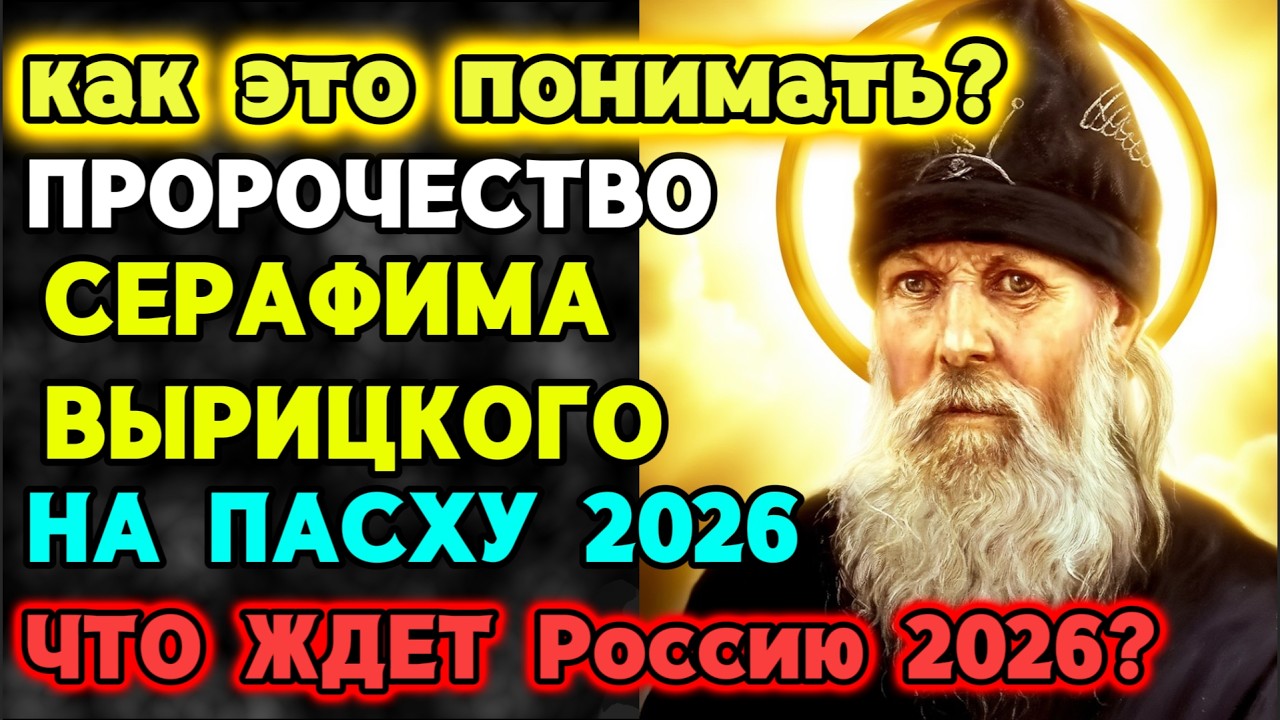 ПРЕДСКАЗАНИЕ СЕРАФИМА ВЫРИЦКОГО НА ПАСХУ 2026! Что ждет Россию?