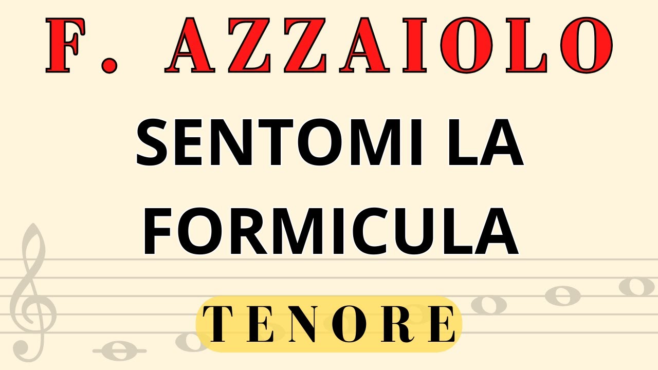 Filippo Azzaiolo - Sentomi la formicula (Melodia per Tenore)