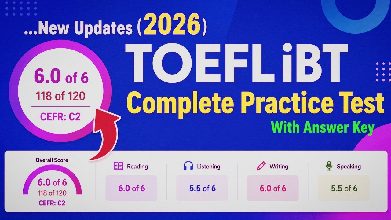 Полный практический тест TOEFL 2026 с ключами к ответам