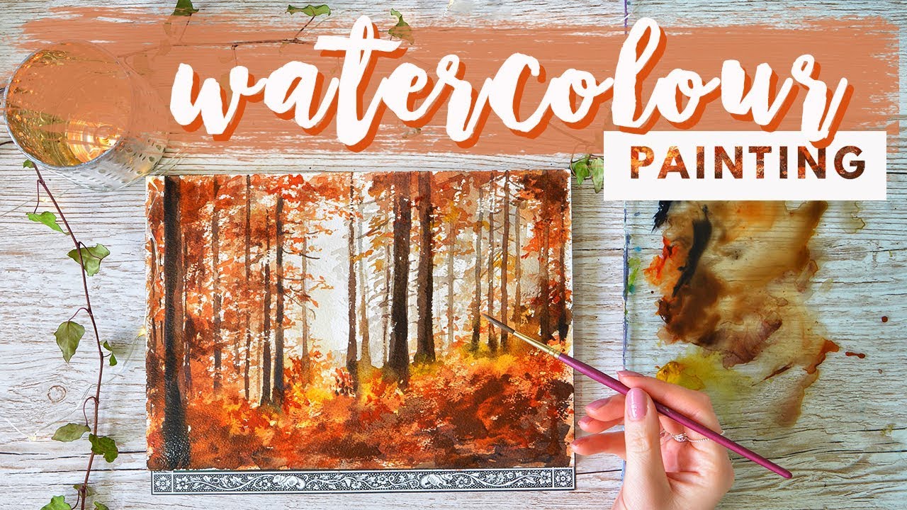 Painting Tutorial | REAL-TIME Watercolor Forest