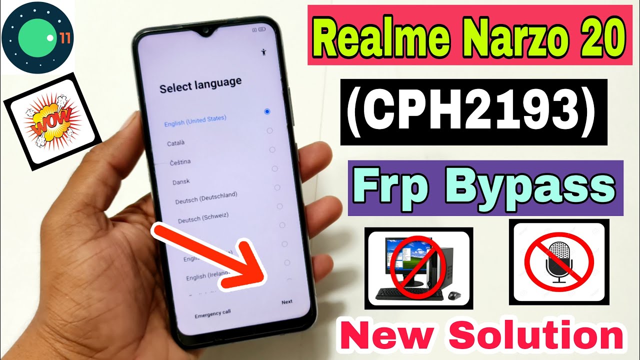 Realme Narzo 20 (RMX2193) FRP Bypass | New Solution | All Realme Narzo 10,20,20A,30,30A FRP Bypass |
